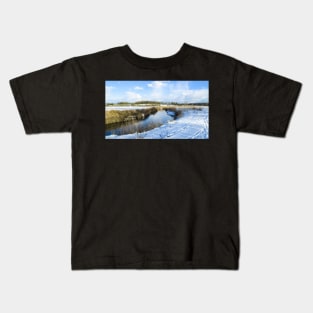 Country River in the Winter Kids T-Shirt